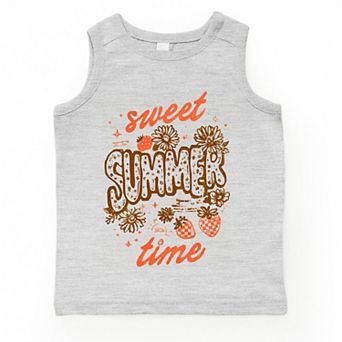 The Juniper Shop Sweet Summer Time Strawberry Toddler Tank