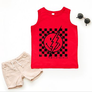 SmileyWorld Checkered Lightning Distressed - Toddler Graphic Tank