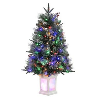 3 FT Christmas Tree，Pre-Lit Christmas Tree with 78 Battery-Operated Warm White Lights