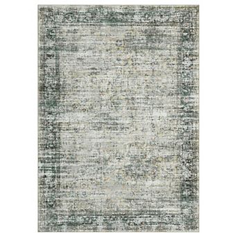 Garvee Vintage Washable Area Rug Non Slip Area Rug Stain Resistant Bodered Capert for Home