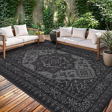 Garvee Outdoor Area Rugs Moroccan Foldable Rugs for RV Trip Picnic Camping