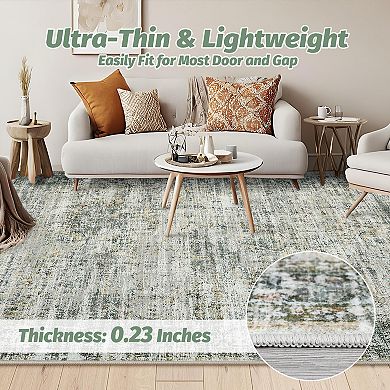 Garvee Vintage Washable Area Rug Non Slip Area Rug Stain Resistant Bodered Capert for Home