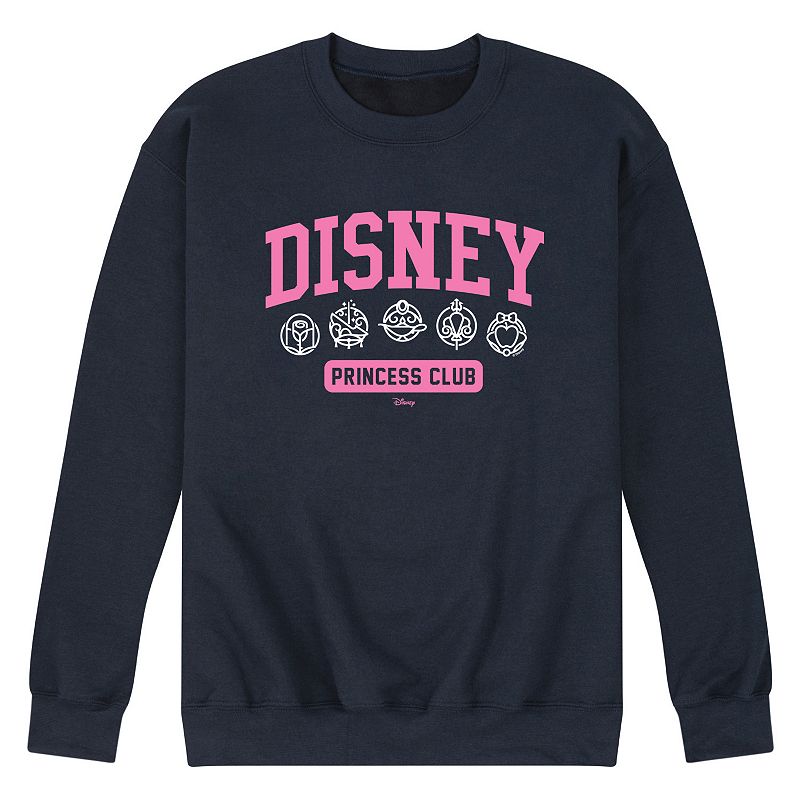 Men's Disney Princess Collegiate Princess Club Fleece Sweatshirt, 
