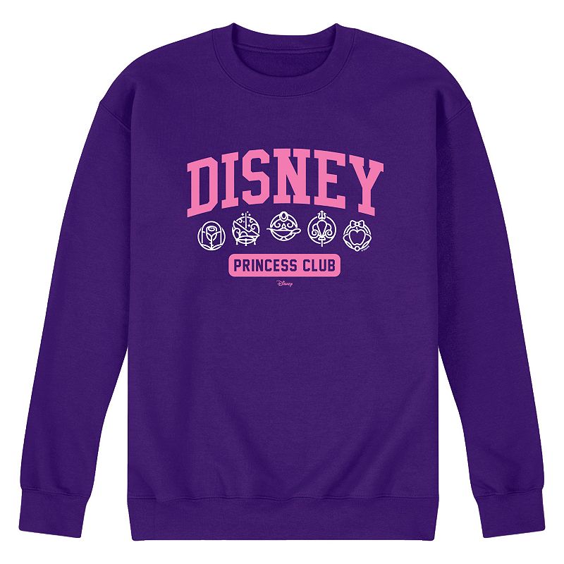 Men's Disney Princess Collegiate Princess Club Fleece Sweatshirt, 
