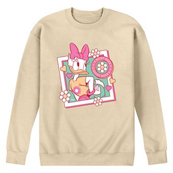 Men's Disney's Daisy Duck Flower Frame Fleece Sweatshirt