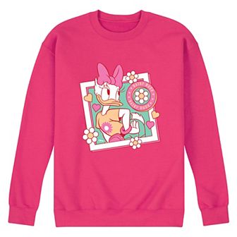 Men's Disney's Daisy Duck Flower Frame Fleece Sweatshirt