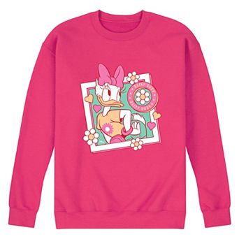 Men's Disney's Daisy Duck Flower Frame Fleece Sweatshirt
