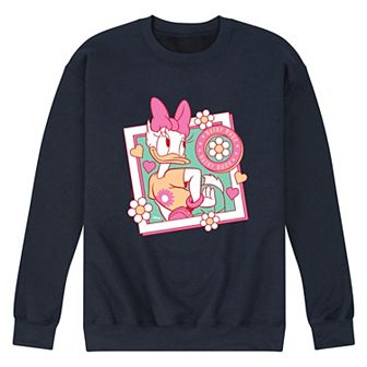 Men's Disney's Daisy Duck Flower Frame Fleece Sweatshirt