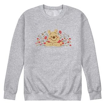 Men's Disney's Winnie The Pooh Floral Fleece Sweatshirt