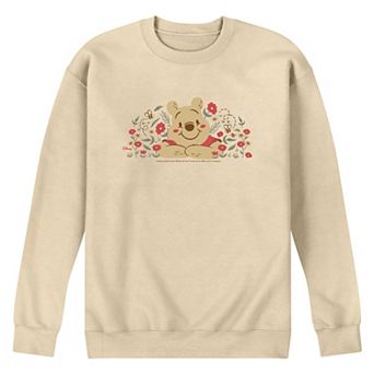 Men's Disney's Winnie The Pooh Floral Fleece Sweatshirt