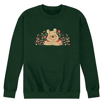 Men's Disney's Winnie The Pooh Floral Fleece Sweatshirt