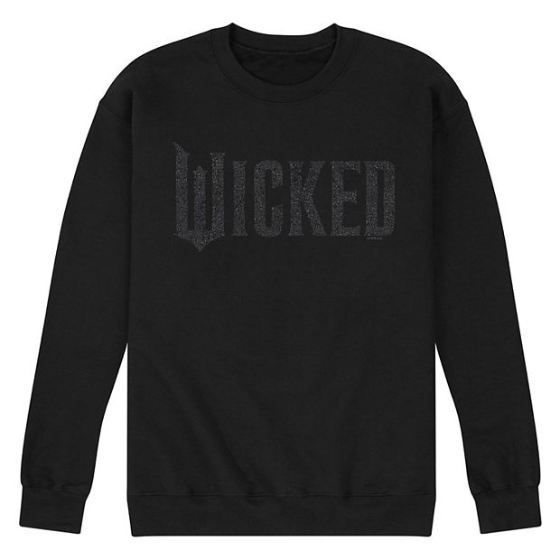 Men's Wicked Black Glitter Logo Fleece Sweatshirt
