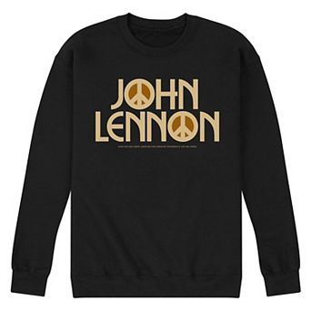 Men's John Lennon Peace Logo Fleece Sweatshirt