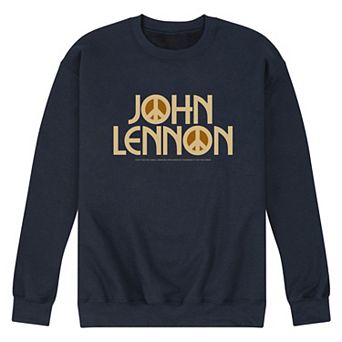 Men's John Lennon Peace Logo Fleece Sweatshirt