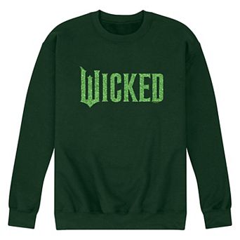 Men's Wicked Green Glitter Logo Fleece Sweatshirt
