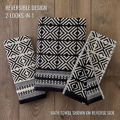 SKL Home Diamond Grid Jacquard Towel Set