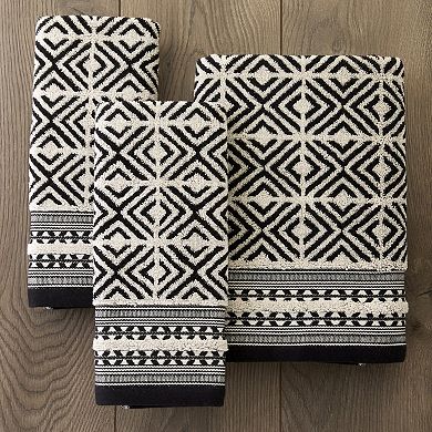 SKL Home Diamond Grid Jacquard Towel Set