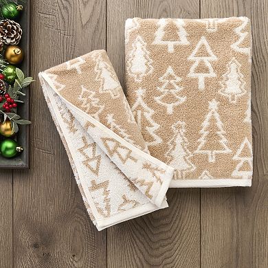 SKL Home 2-piece Jacquard Tree Hand Towel Set