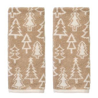 SKL Home 2 pc Jacquard Tree Hand Towel Set
