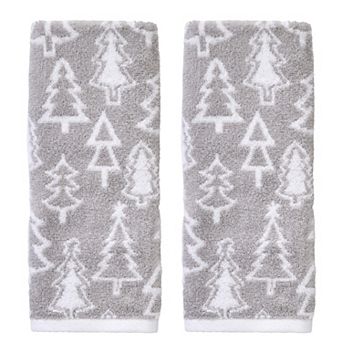 SKL Home 2 pc Jacquard Tree Hand Towel Set