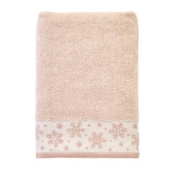 SKL Home Heather Snowflake Jacquard Bath Towel
