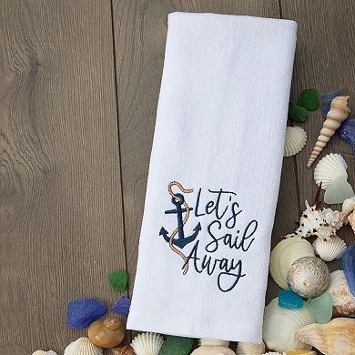 SKL Home 2-piece Let's Sail Away Embroidered Hand Towel Set
