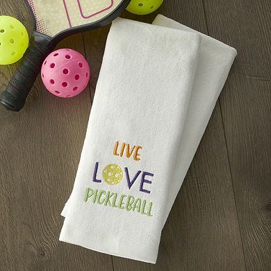 SKL Home 2-piece Live Love Pickleball Embroidered Hand Towel Set
