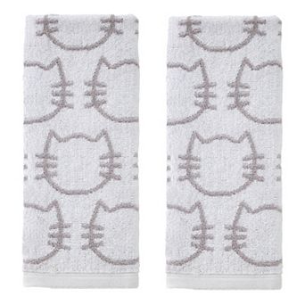 SKL Home 2 pc Cat Jacquard Hand Towel Set
