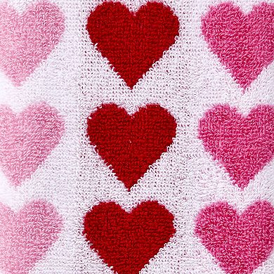 SKL Home 2-piece Tonal Hearts Jacquard Hand Towel Set
