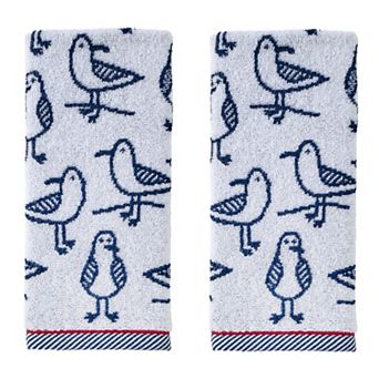 SKL Home 2 pc Seagull Jacquard Hand Towel Set