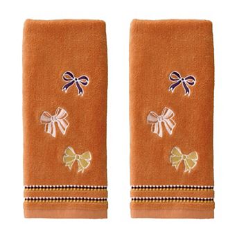 SKL Home 2 pc Tossed Autumn Bows Hand Towel Set