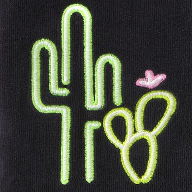 SKL Home 2-piece Neon Cactus Embroidered Hand Towel Set