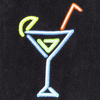 SKL Home 2-piece Neon Cocktail Embroidered Hand Towel Set