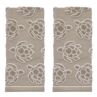 SKL Home 2 pc Turtle Sculpted Hand Towel Set