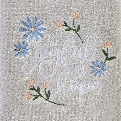 SKL Home Be Joyful In Hope Embroidered Towel Set of 2
