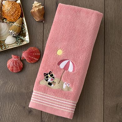 SKL Home Beach Cat Embellished Towel Set of 2