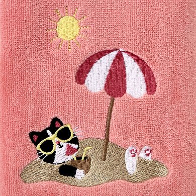 SKL Home Beach Cat Embellished Towel Set of 2