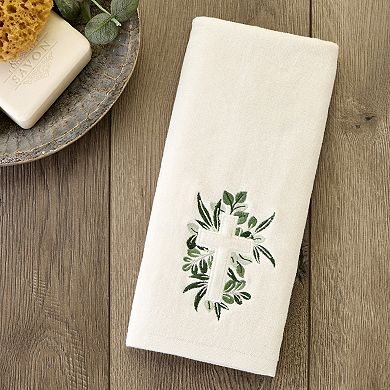 SKL Home Embroidered Cross & Greenery Towel Set of 2