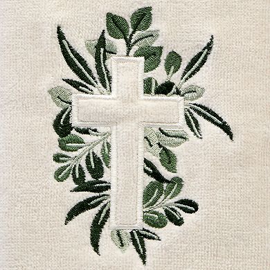 SKL Home Embroidered Cross & Greenery Towel Set of 2