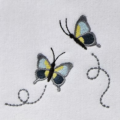 SKL Home Dancing Butterflies Embroidered Towel Set of 2