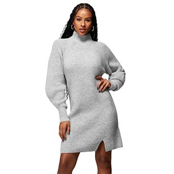 Women's Bebe Oversized Turtleneck Sweater Dress