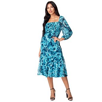 Women's bebe Floral Print Chiffon Dress
