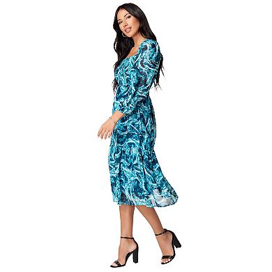 Women's bebe Floral Print Chiffon Dress