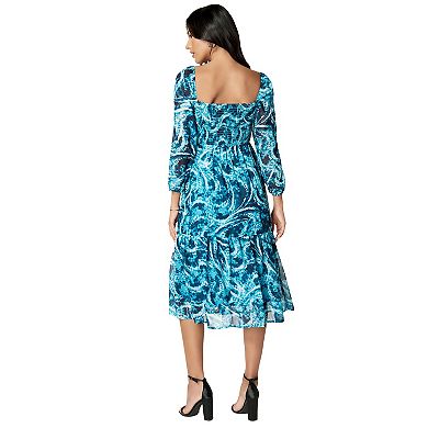 Women's bebe Floral Print Chiffon Dress