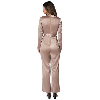 Women's bebe Satin Blazer Jumpsuit