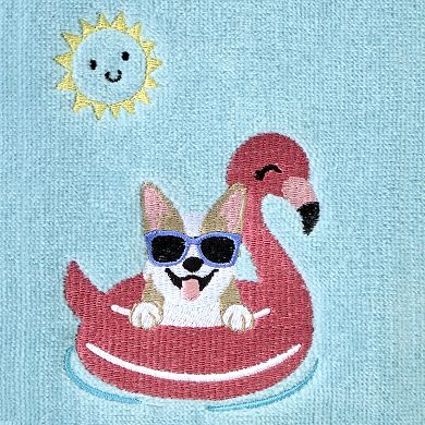SKL Home Floating Corgi Embroidered Towel Set of 2