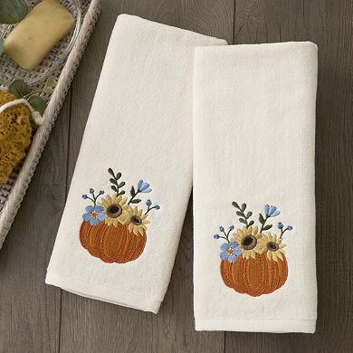 SKL Home Pumpkin Bouquet Embroidered Towel Set of 2