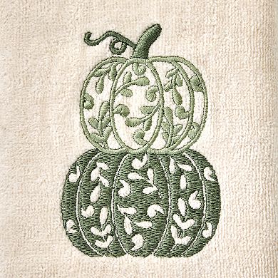 SKL Home 2-pc. Scroll Pumpkin Embroidered Hand Towel Set