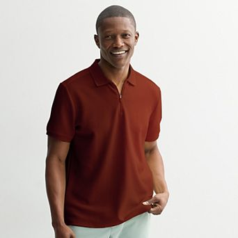 Men's FLX Texture Zipper Polo