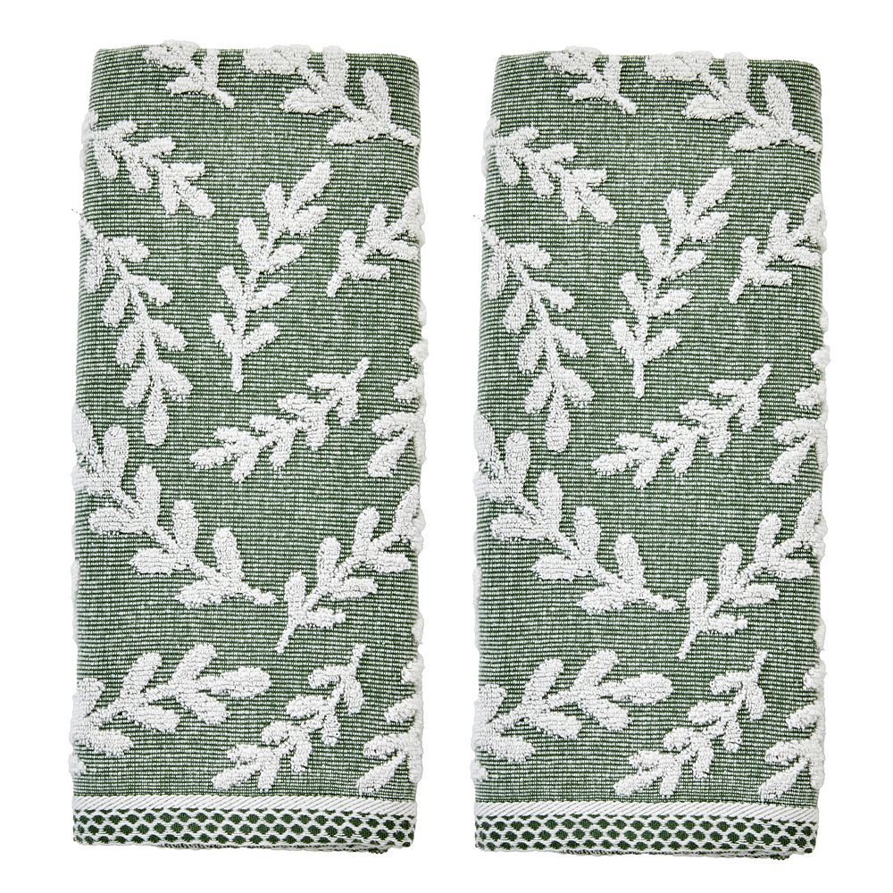SKL Home 2-pc. Leaf Sprig Jacquard Hand Towel Set